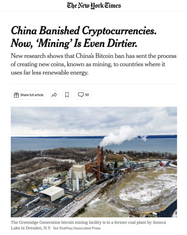 China banned Bitcoin Mining during the previous bull market
